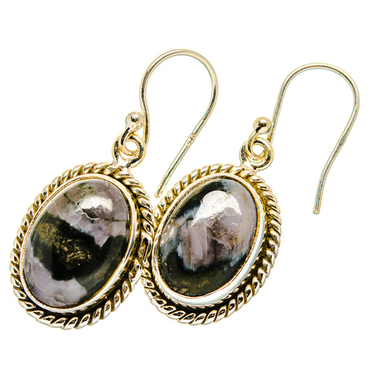 Gabbro Stone Earrings handcrafted by Ana Silver Co - EARR420009