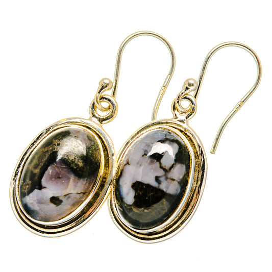 Gabbro Stone Earrings handcrafted by Ana Silver Co - EARR420015