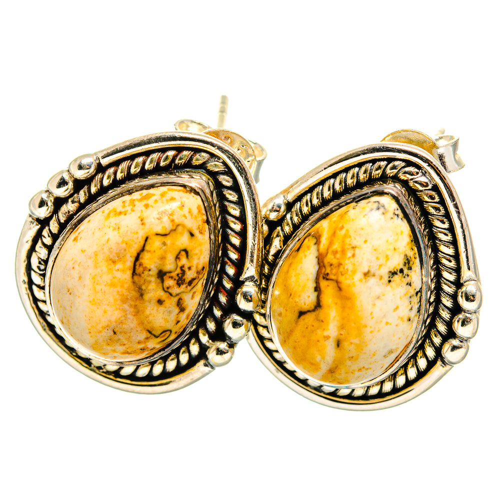 Picture Jasper Earrings handcrafted by Ana Silver Co - EARR420016