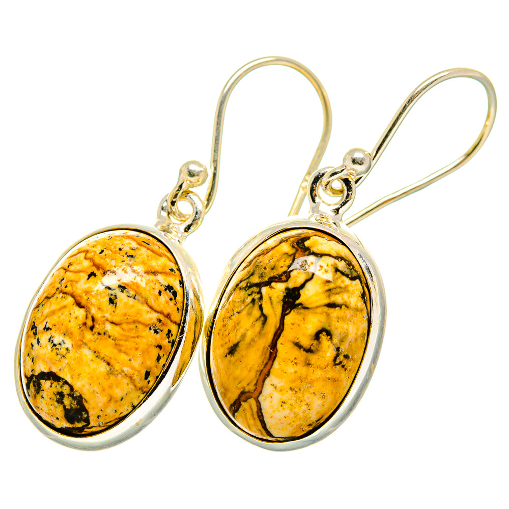 Picture Jasper Earrings handcrafted by Ana Silver Co - EARR420026