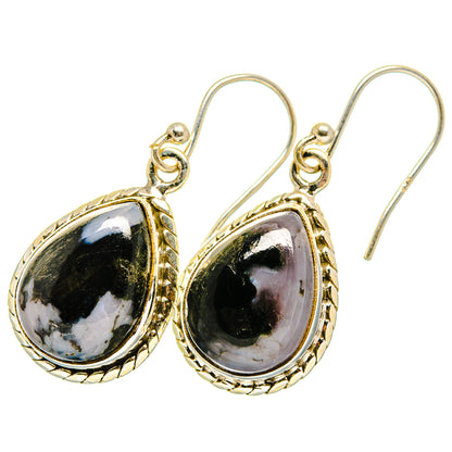 Gabbro Stone Earrings handcrafted by Ana Silver Co - EARR420029 - Photo 2