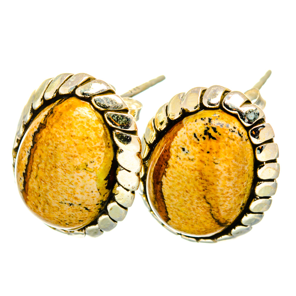Picture Jasper Earrings handcrafted by Ana Silver Co - EARR420031