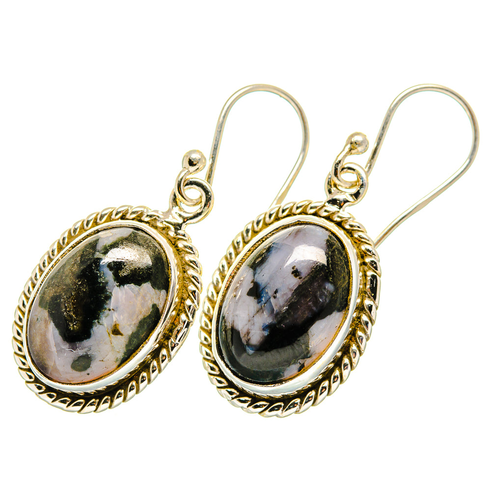 Gabbro Stone Earrings handcrafted by Ana Silver Co - EARR420032