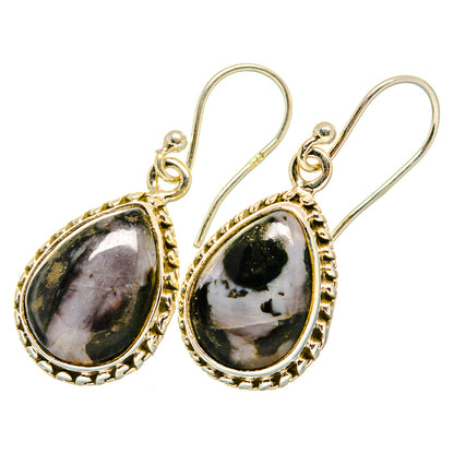 Gabbro Stone Earrings handcrafted by Ana Silver Co - EARR420034