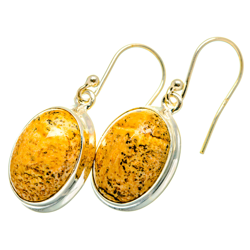 Picture Jasper Earrings handcrafted by Ana Silver Co - EARR420037