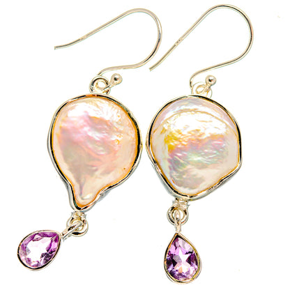 Mother Of Pearl Earrings handcrafted by Ana Silver Co - EARR420042