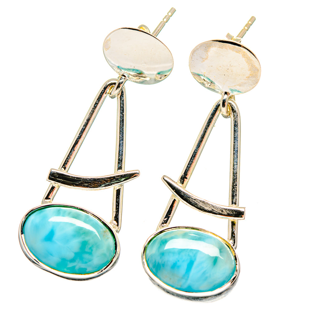 Larimar Earrings handcrafted by Ana Silver Co - EARR420047