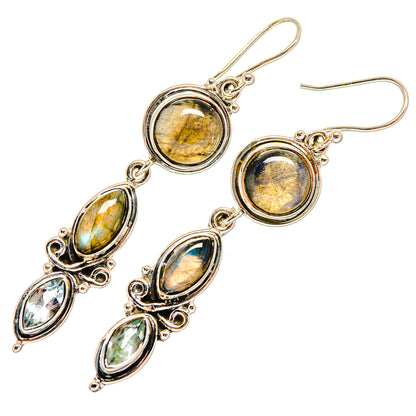 Labradorite Earrings handcrafted by Ana Silver Co - EARR420063