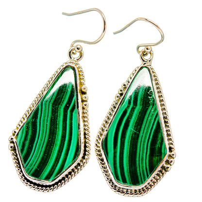 Malachite Earrings handcrafted by Ana Silver Co - EARR420068