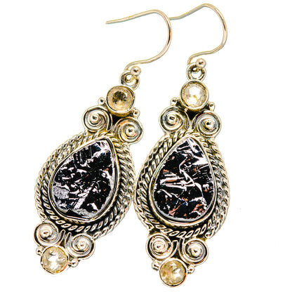 Shungite Earrings handcrafted by Ana Silver Co - EARR420072