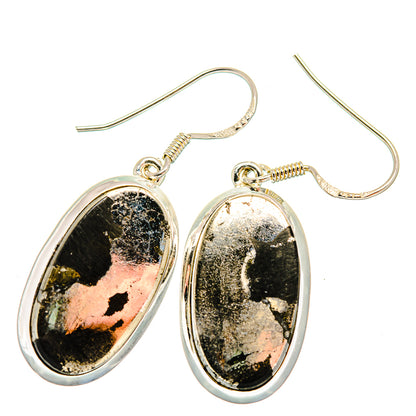 Pyrite In Black Onyx Earrings handcrafted by Ana Silver Co - EARR420076 - Photo 2