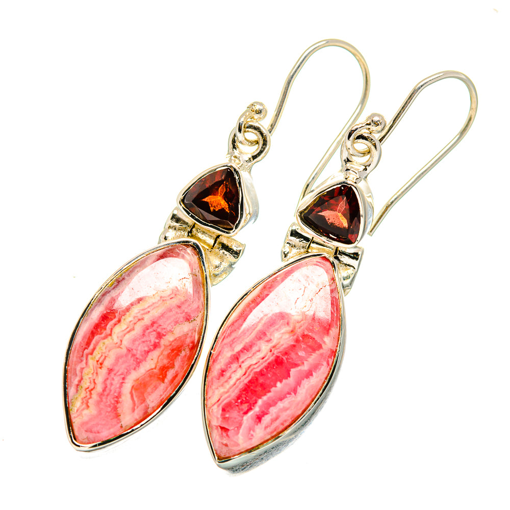 Rhodochrosite Earrings handcrafted by Ana Silver Co - EARR420082
