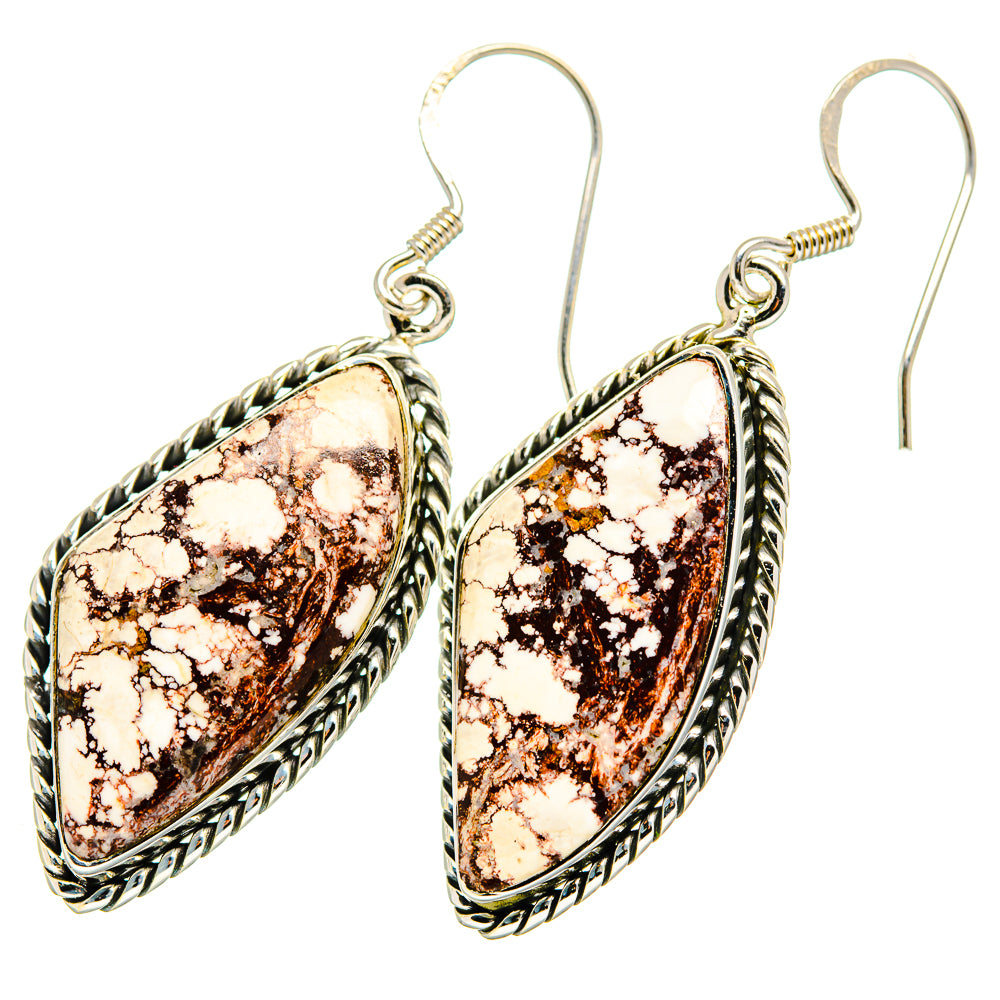 Peanut Wood Jasper Earrings handcrafted by Ana Silver Co - EARR420084
