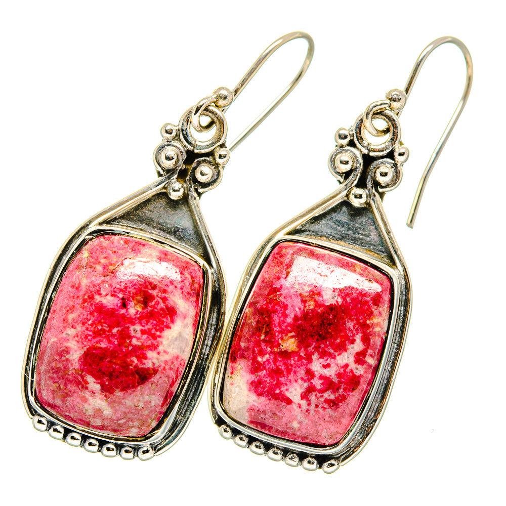 Thulite Earrings handcrafted by Ana Silver Co - EARR420087