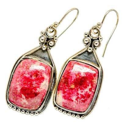 Thulite Earrings handcrafted by Ana Silver Co - EARR420087