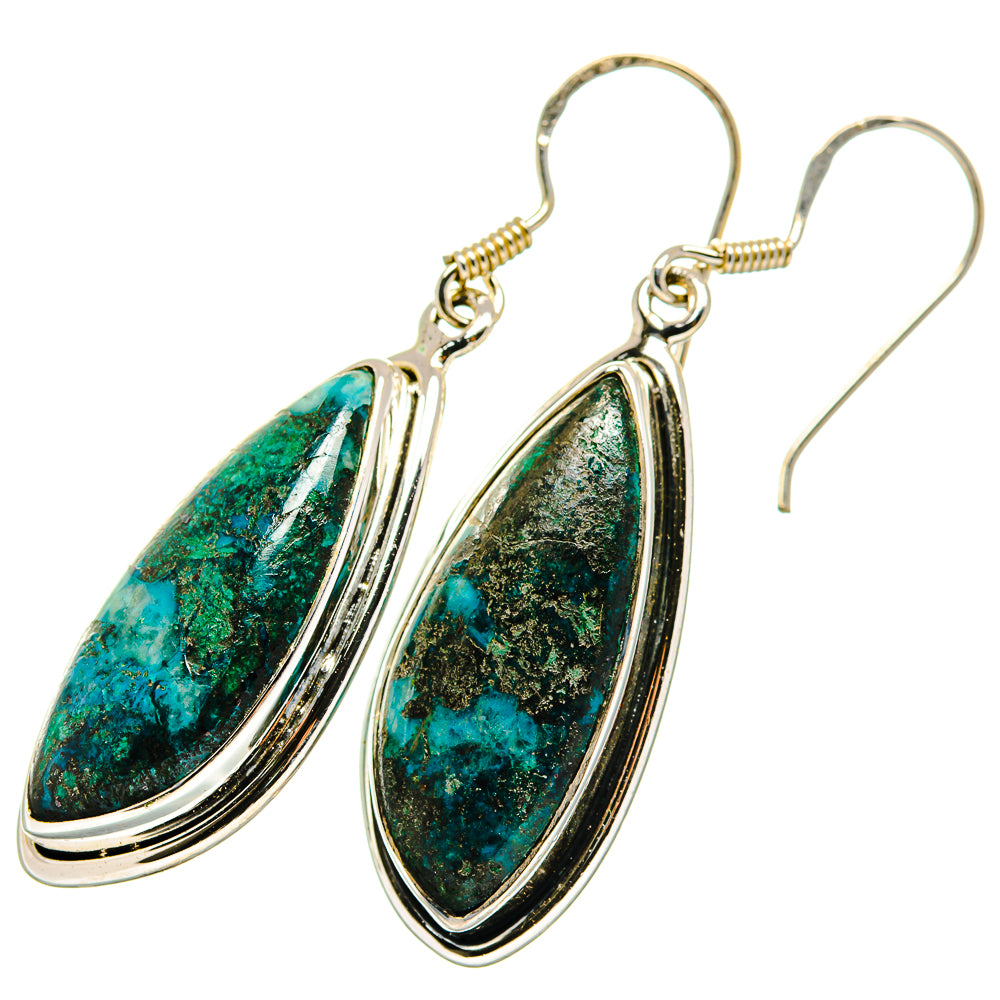Chrysocolla Earrings handcrafted by Ana Silver Co - EARR420090
