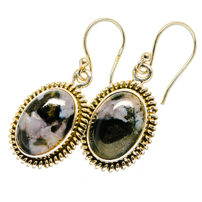Gabbro Stone Earrings handcrafted by Ana Silver Co - EARR420092 - Photo 2