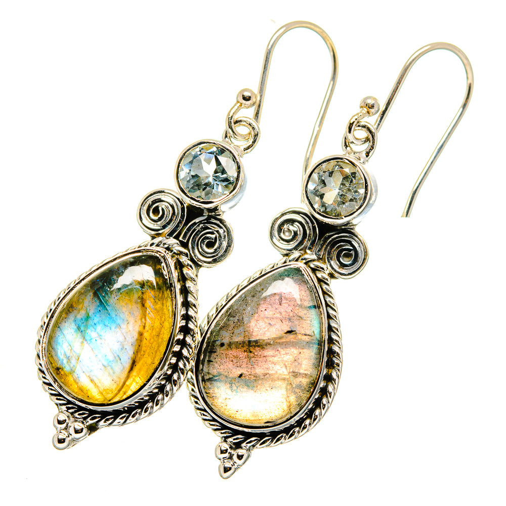 Labradorite Earrings handcrafted by Ana Silver Co - EARR420118