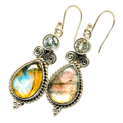 Labradorite Earrings handcrafted by Ana Silver Co - EARR420118