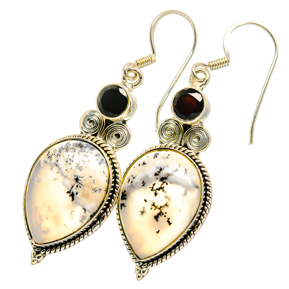Dendritic Opal Earrings handcrafted by Ana Silver Co - EARR420122