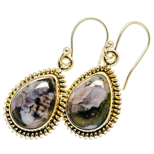 Gabbro Stone Earrings handcrafted by Ana Silver Co - EARR420123