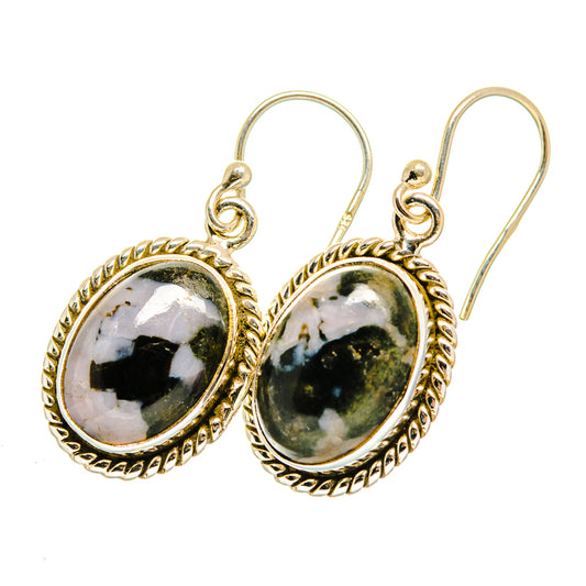 Gabbro Stone Earrings handcrafted by Ana Silver Co - EARR420126