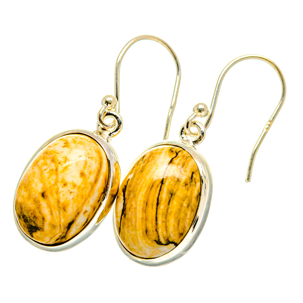 Picture Jasper Earrings handcrafted by Ana Silver Co - EARR420131