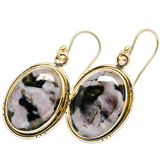 Gabbro Stone Earrings handcrafted by Ana Silver Co - EARR420132 - Photo 2