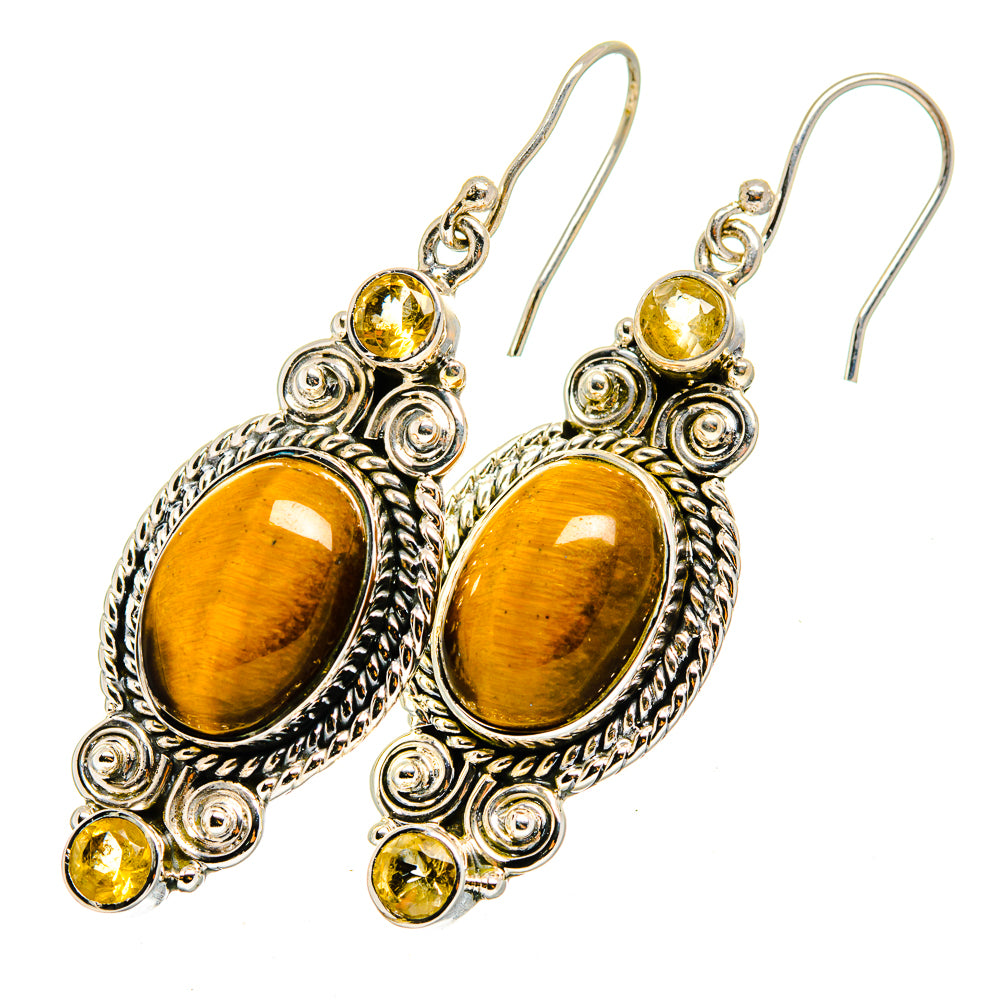 Tiger Eye Earrings handcrafted by Ana Silver Co - EARR420161