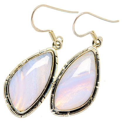 Blue Lace Agate Earrings handcrafted by Ana Silver Co - EARR420163
