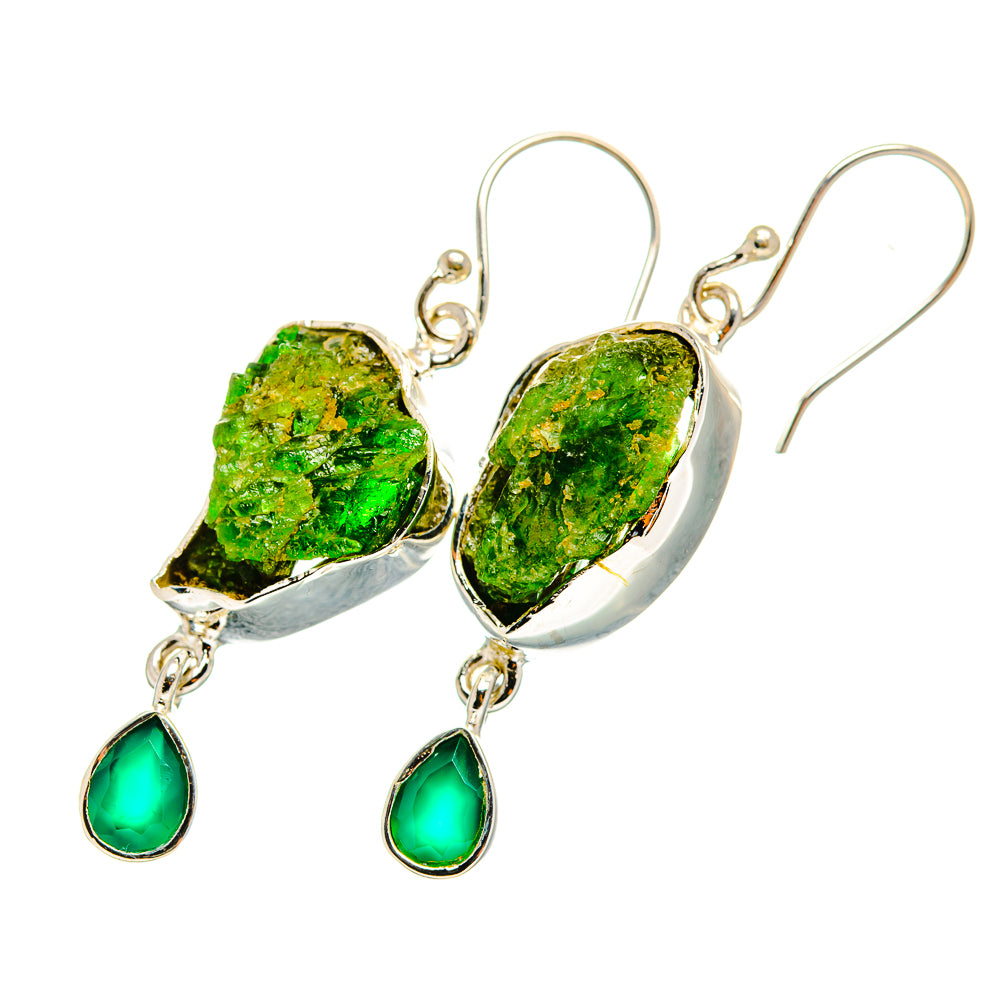 Chrome Diopside Earrings handcrafted by Ana Silver Co - EARR420165