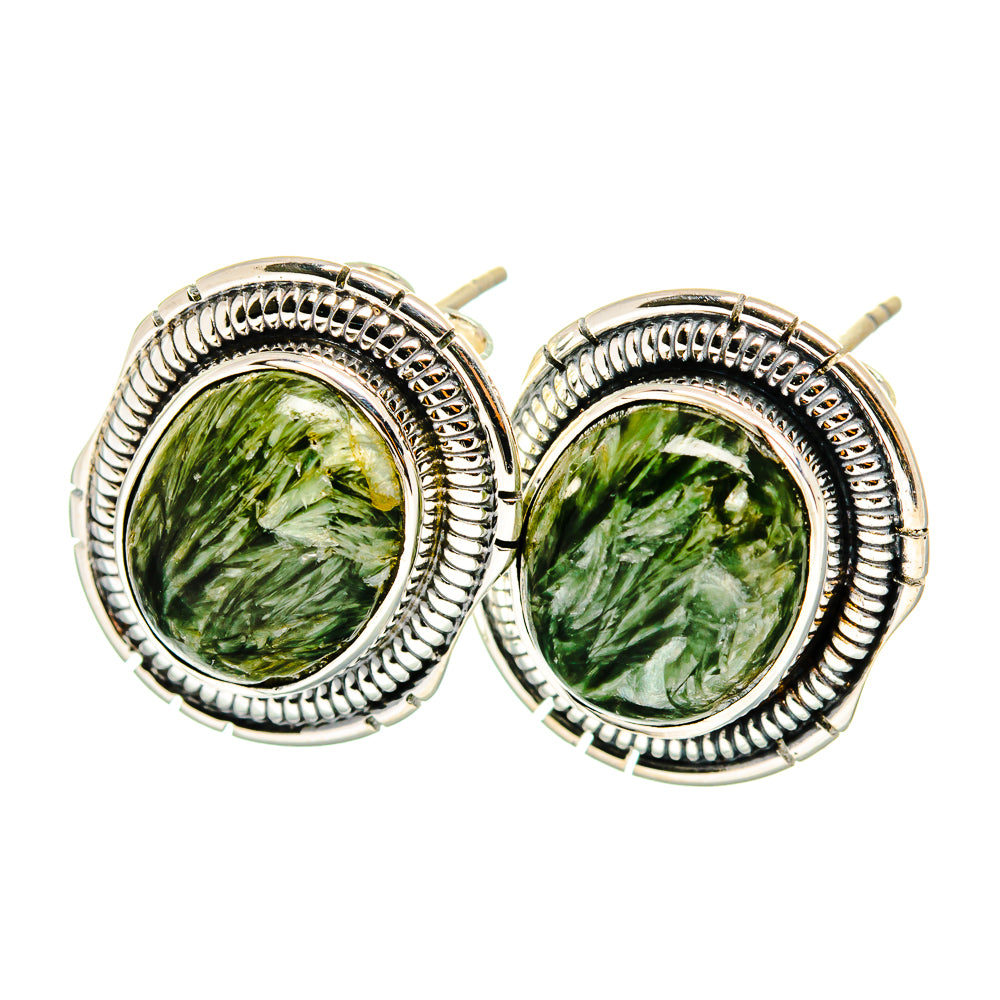 Seraphinite Earrings handcrafted by Ana Silver Co - EARR420168