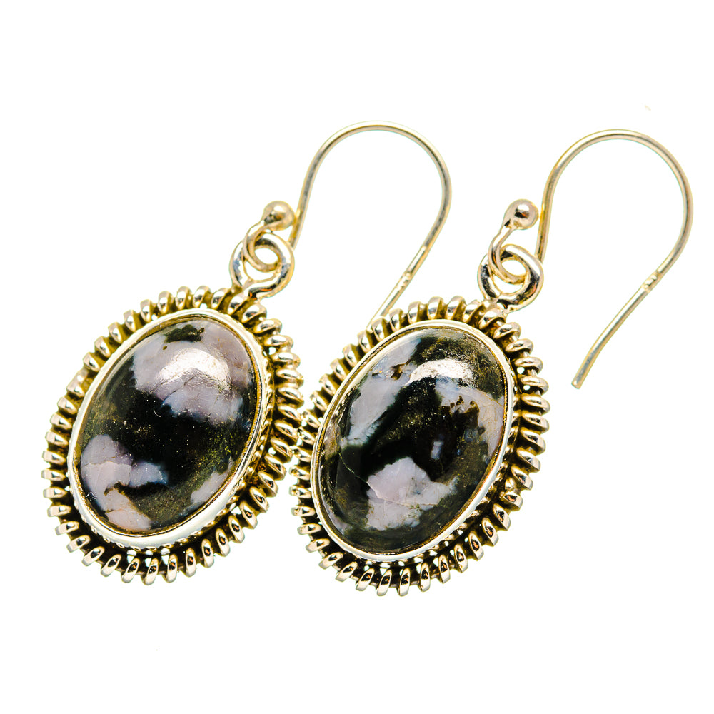 Gabbro Stone Earrings handcrafted by Ana Silver Co - EARR420177 - Photo 2