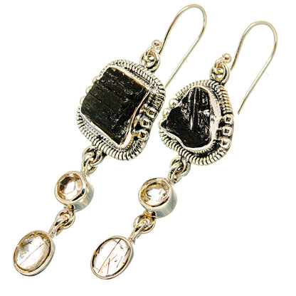 Black Tourmaline Earrings handcrafted by Ana Silver Co - EARR420183
