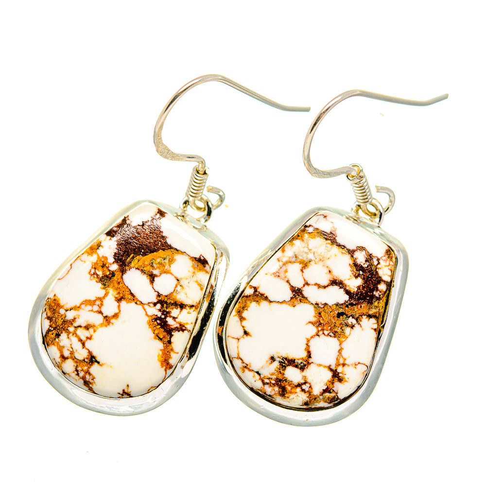 Peanut Wood Jasper Earrings handcrafted by Ana Silver Co - EARR420195