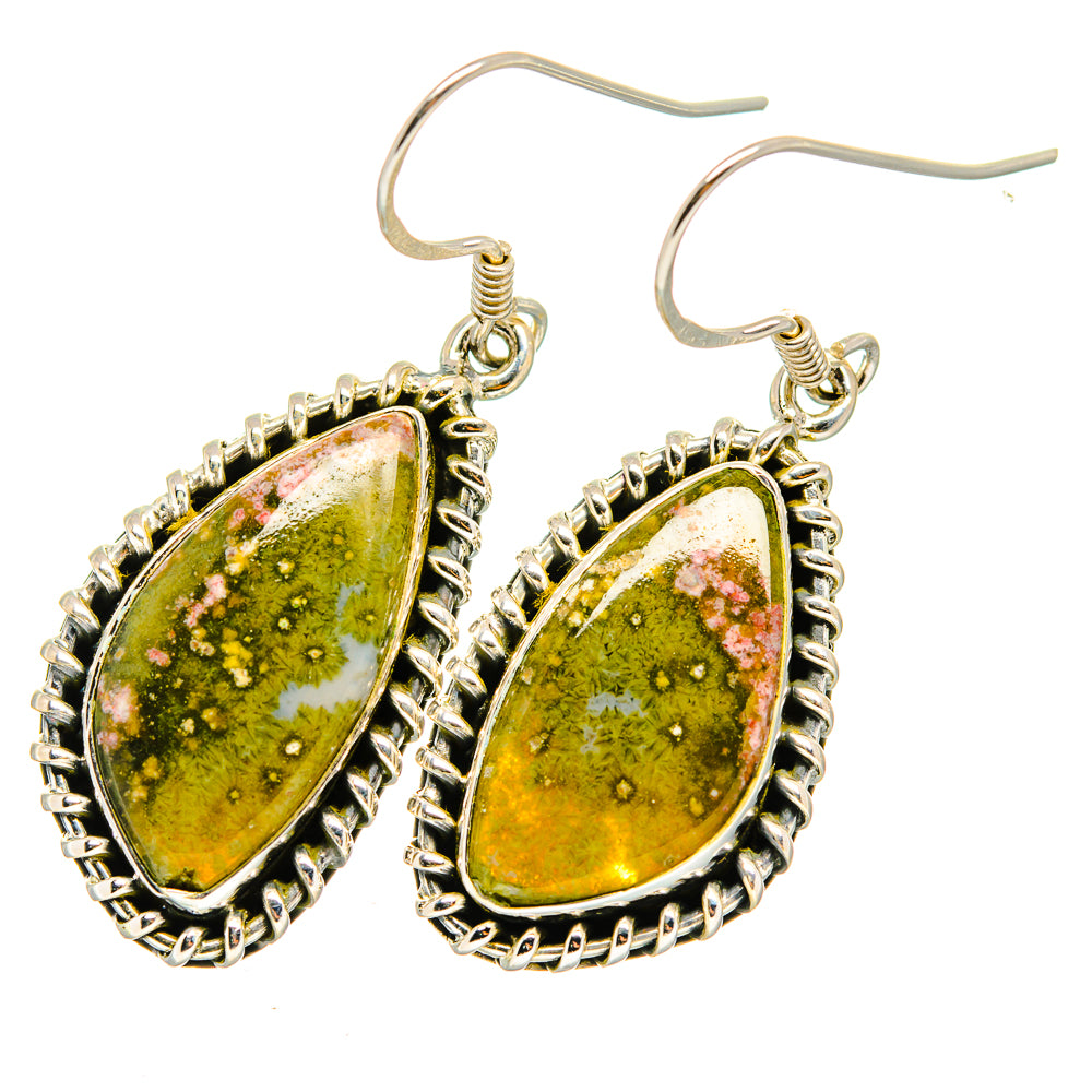 Ocean Jasper Earrings handcrafted by Ana Silver Co - EARR420202
