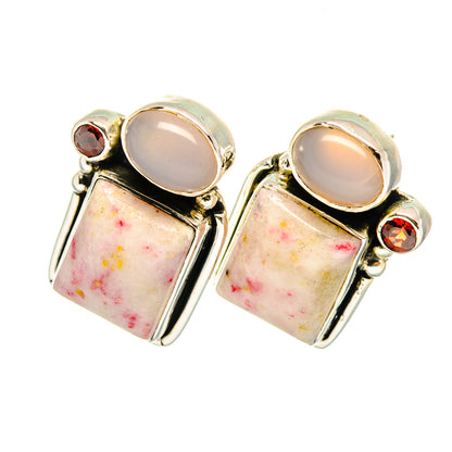 Thulite Earrings handcrafted by Ana Silver Co - EARR420213