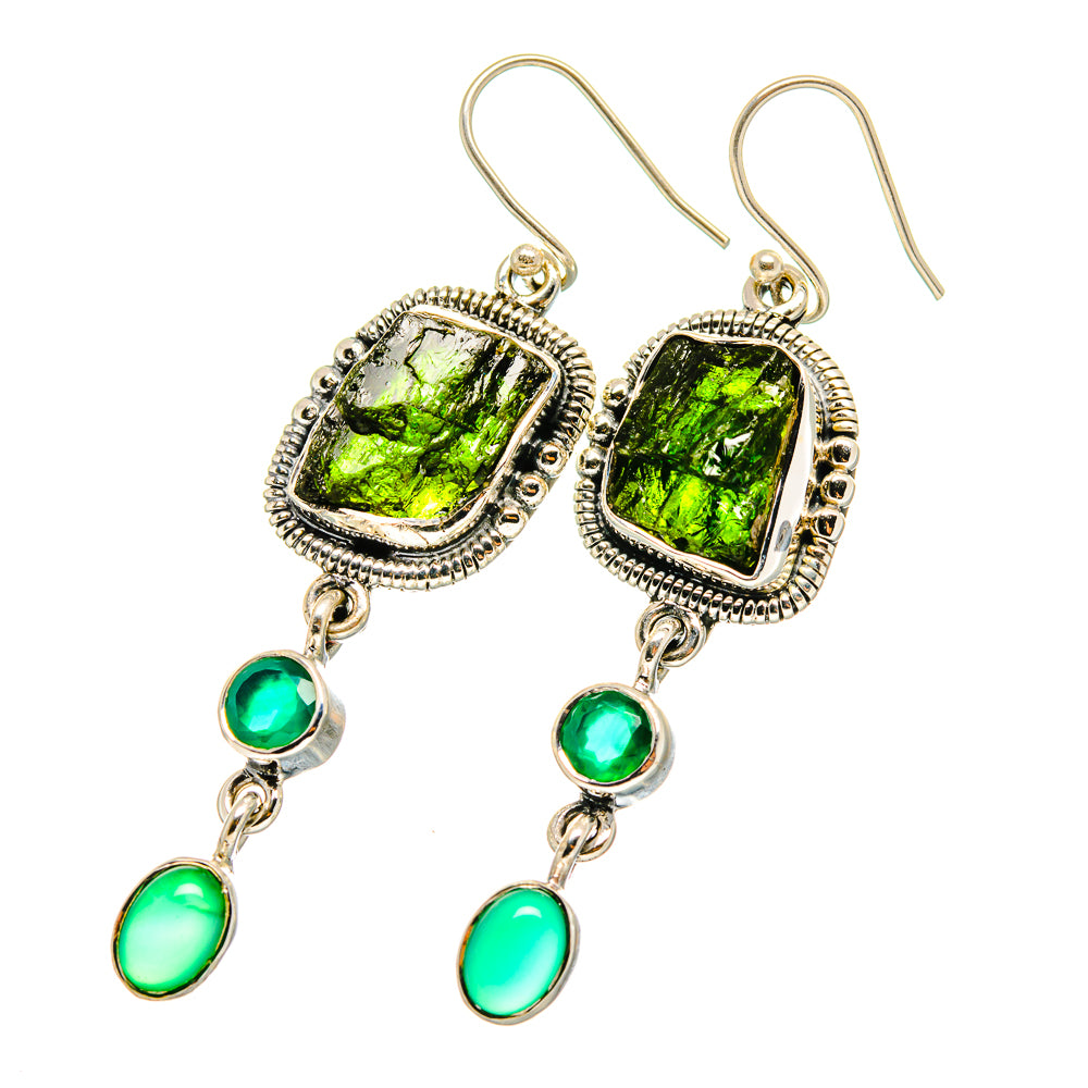 Chrome Diopside Earrings handcrafted by Ana Silver Co - EARR420229