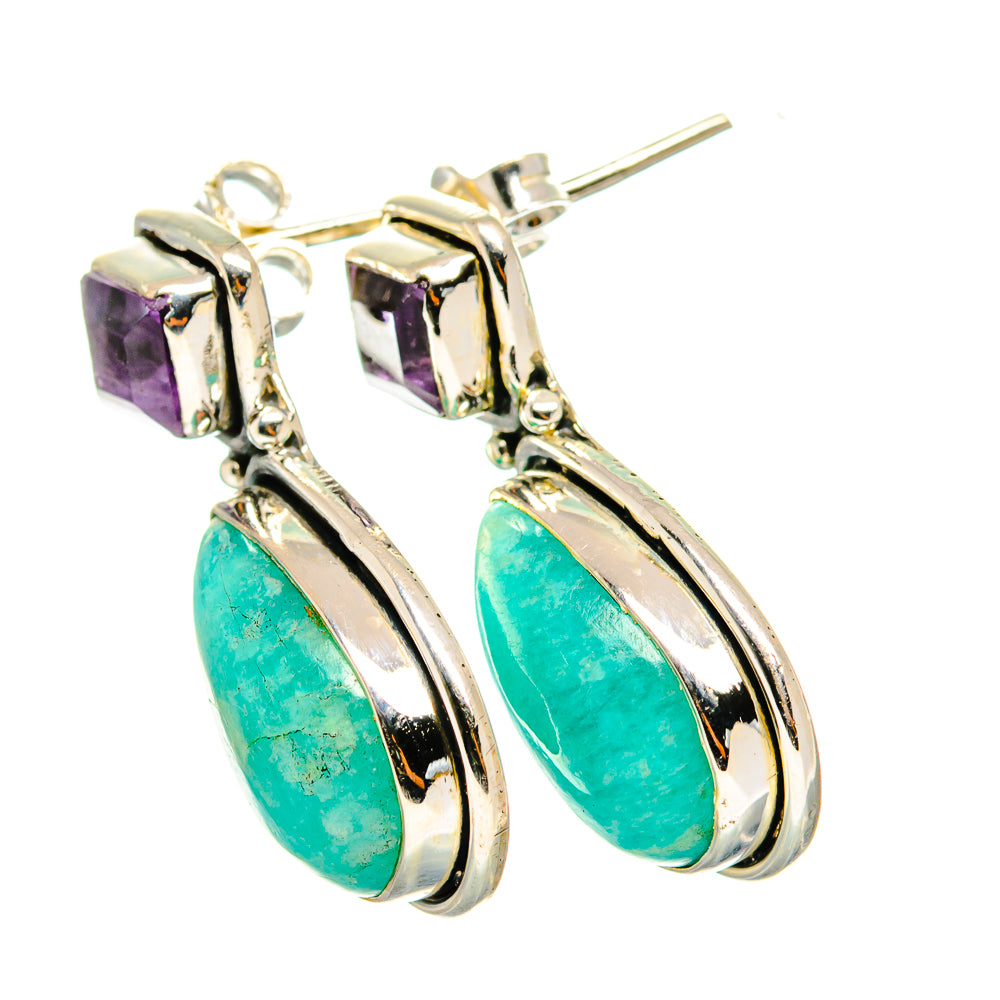 Amazonite Earrings handcrafted by Ana Silver Co - EARR420239