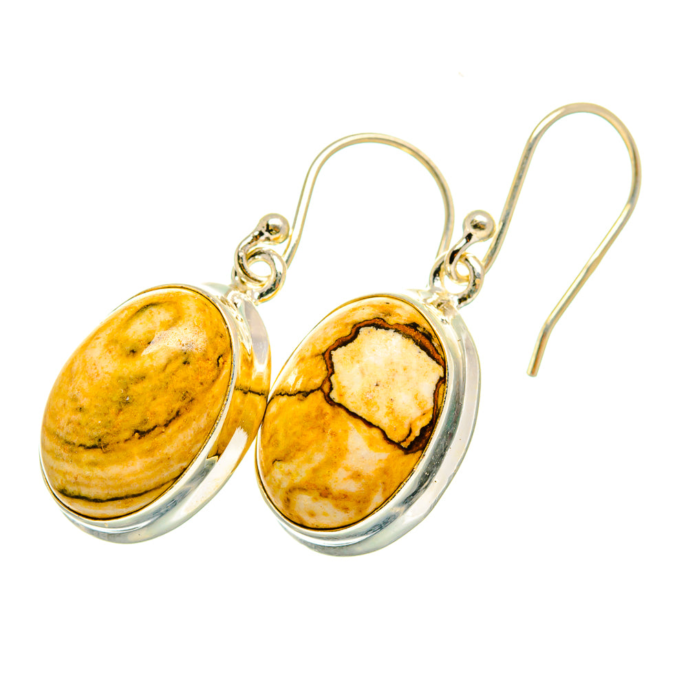 Picture Jasper Earrings handcrafted by Ana Silver Co - EARR420242