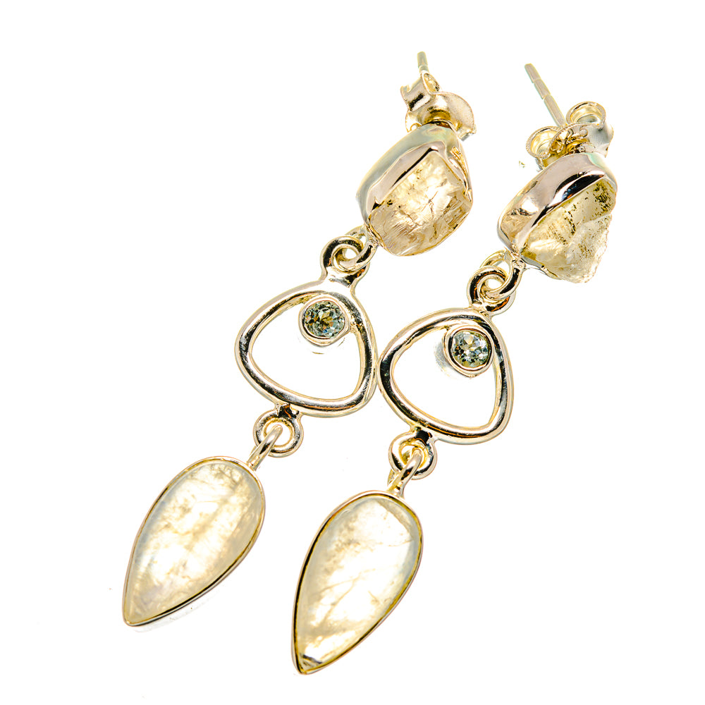 Rainbow Moonstone Earrings handcrafted by Ana Silver Co - EARR420247