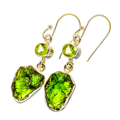 Chrome Diopside Earrings handcrafted by Ana Silver Co - EARR420257