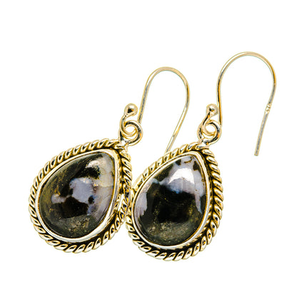 Gabbro Stone Earrings handcrafted by Ana Silver Co - EARR420260 - Photo 2