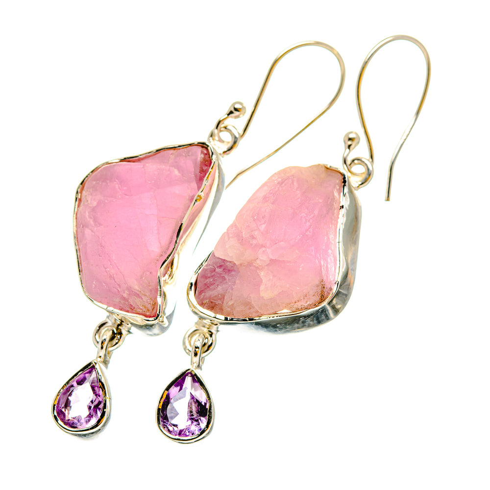Rose Quartz Earrings handcrafted by Ana Silver Co - EARR420263