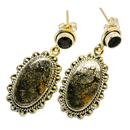 Pyrite Agate Earrings handcrafted by Ana Silver Co - EARR420268
