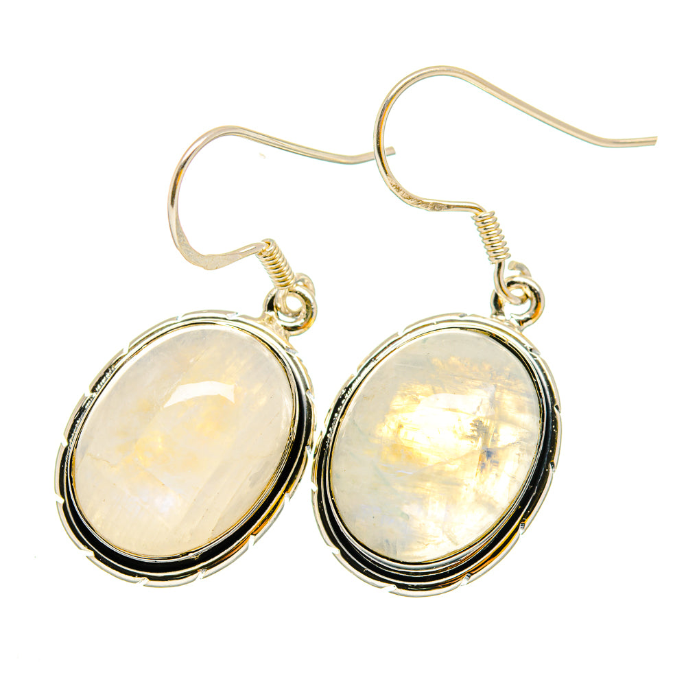 Rainbow Moonstone Earrings handcrafted by Ana Silver Co - EARR420269