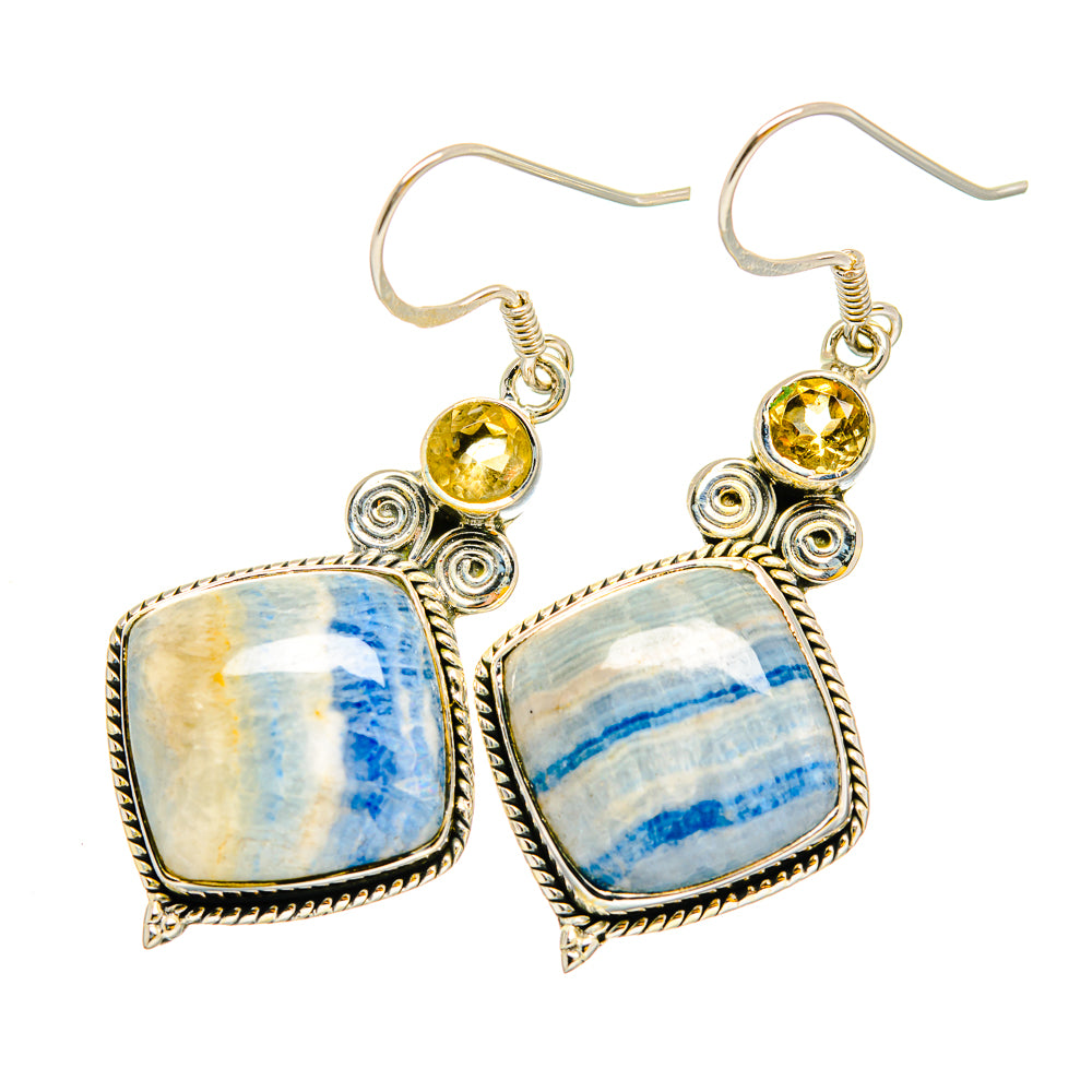 Blue Scheelite Earrings handcrafted by Ana Silver Co - EARR420270