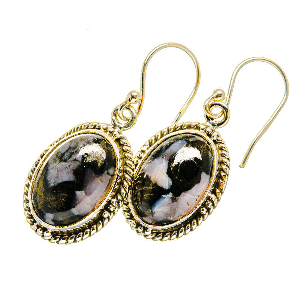 Gabbro Stone Earrings handcrafted by Ana Silver Co - EARR420278 - Photo 2