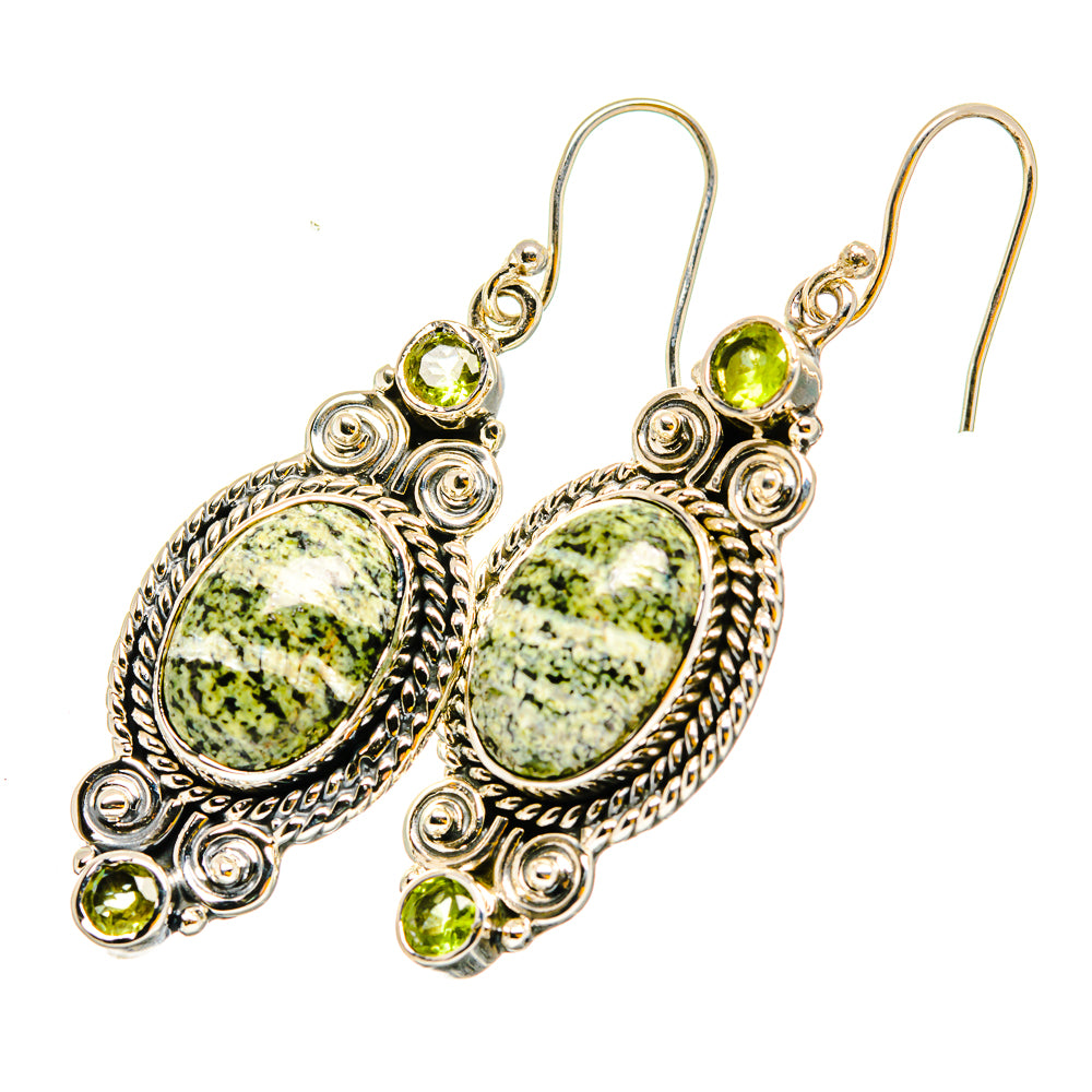 Lizard Jasper Earrings handcrafted by Ana Silver Co - EARR420280