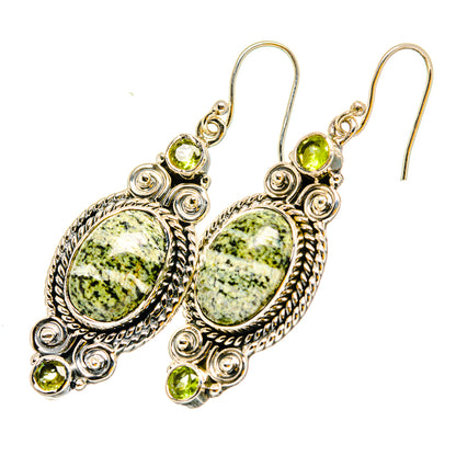 Lizard Jasper Earrings handcrafted by Ana Silver Co - EARR420280